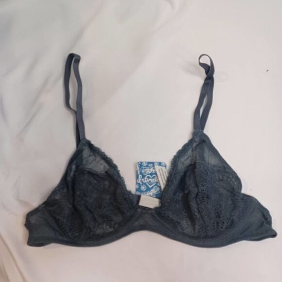 NWT Free People Lace Triangle Bra Storm 36B - Picture 2 of 5
